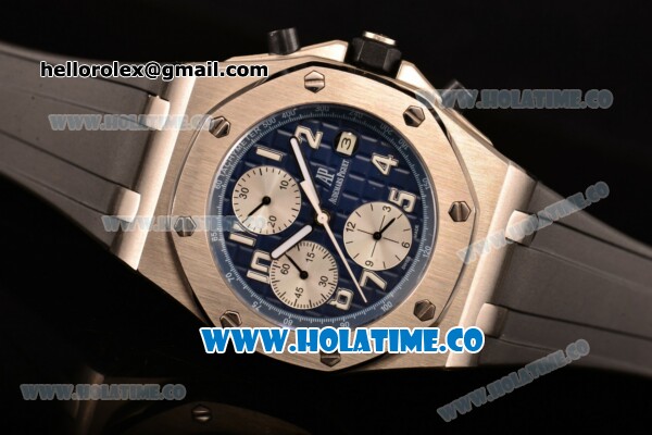 Audemars Piguet Royal Oak Offshore Chronograph Swiss Valjoux 7750 Automatic Steel Case with White Dial and Arabic Numeral Markers (GF） - Click Image to Close